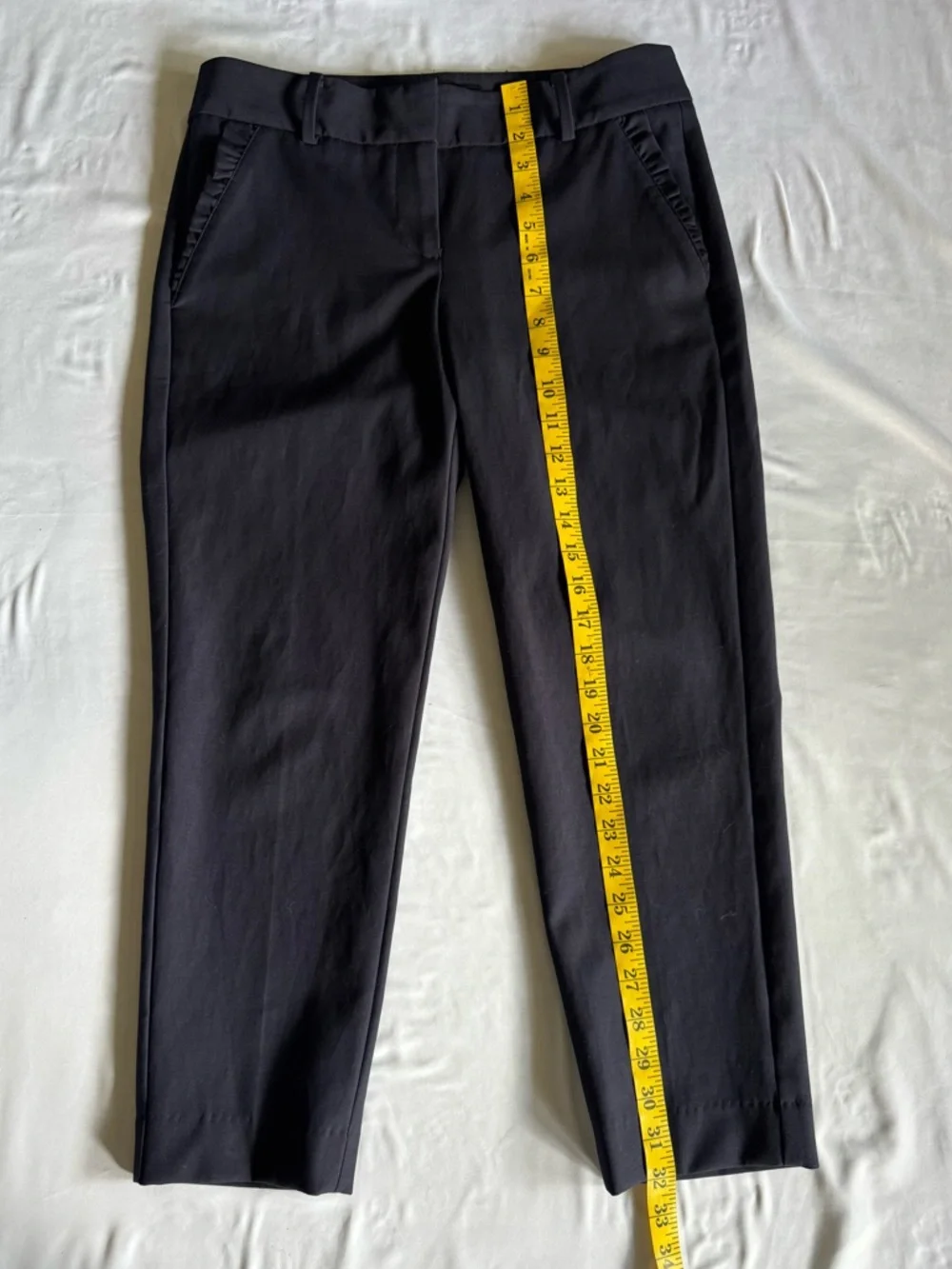 Talbots Petites 4P Dark Navy (almost black) Ankle Dress Pants Stretch Work - Picture 5 of 8